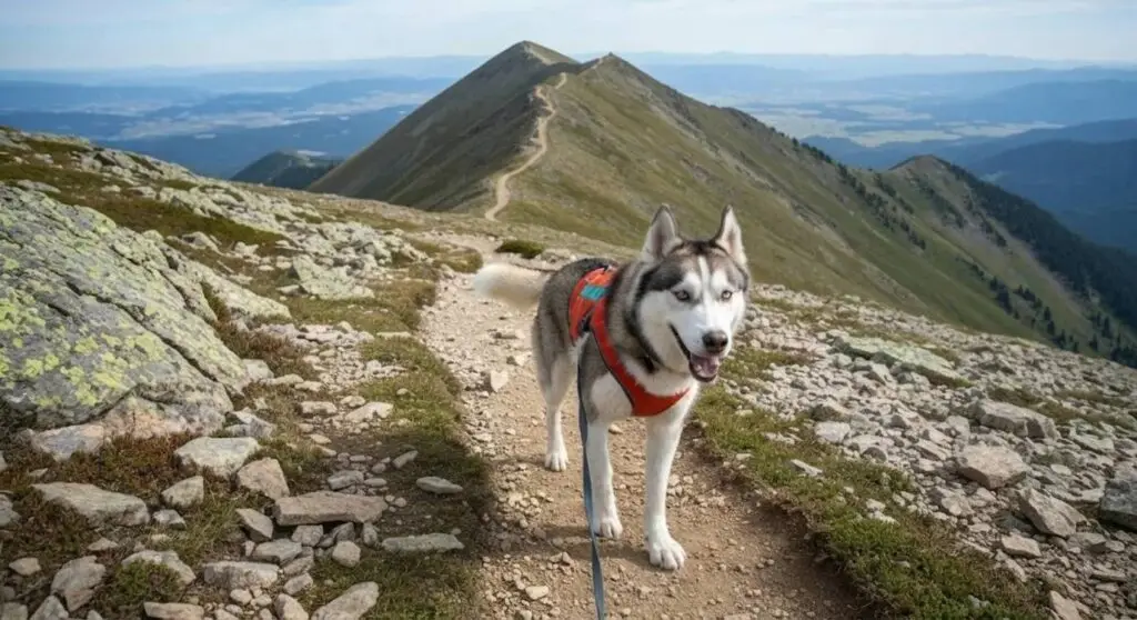 bergwandelen met hond