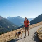 bergwandelen met hond